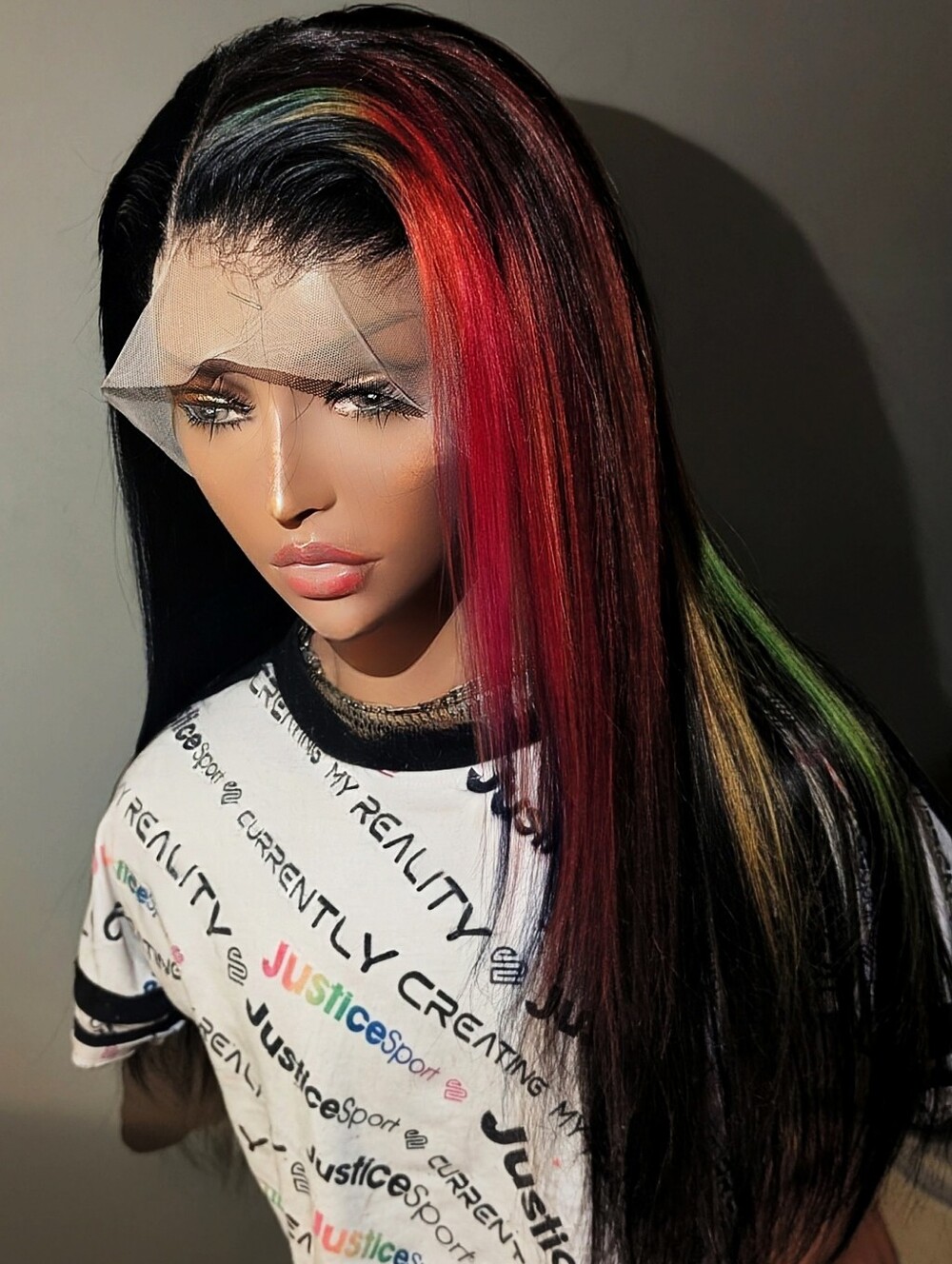 360 Human Hair Lace Frontal Colorful Wig